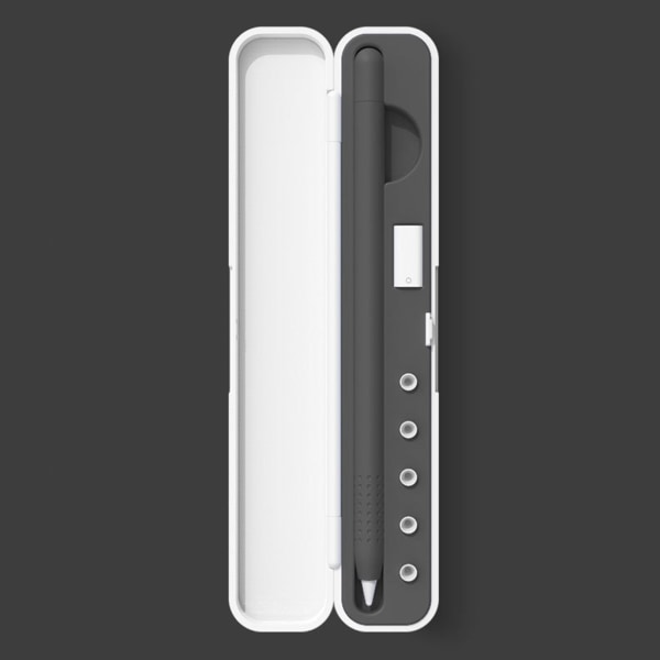Bärbar pennhållare Pencilförvaringslåda ABS Matt Travel Hard för case för Apple Pencil 1&2 Gen för Touch Tablet-tillbehör Graphite black 8