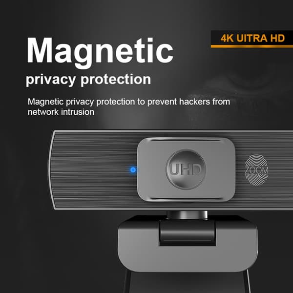 4K Webcam Mini Kamera Webcam Med Mikrofon Autofokus Webkamera til PC