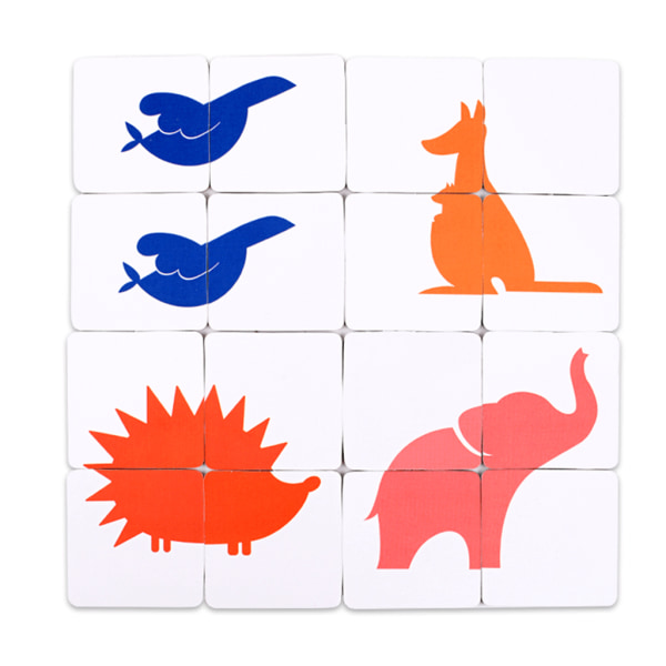 Baby Kognitiva kort Pedagogiskt matchningsspel Engelska Lär leksak