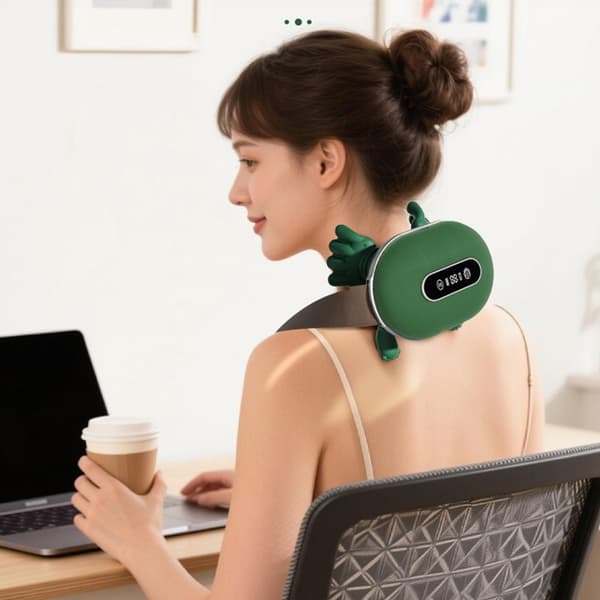 Bærbar to-varme nakkebehandlingsenhed Ergonomiske muskelafslappende æltenoder