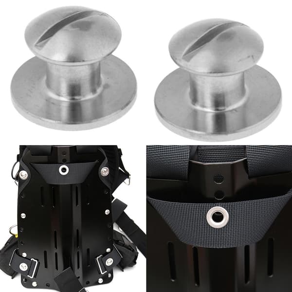 2-pack M7x10mm Rostfria Fästskruvar för Dykningsutrustning