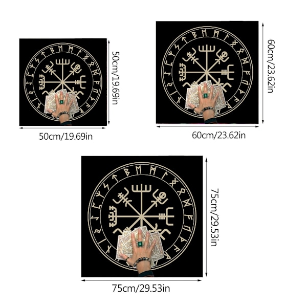 60x60cm Tarotkort Bordsduk Flanell Geometrisk Figur Spådomsaltare Duk Brädspel Oracles Card Pad Rune Support B60