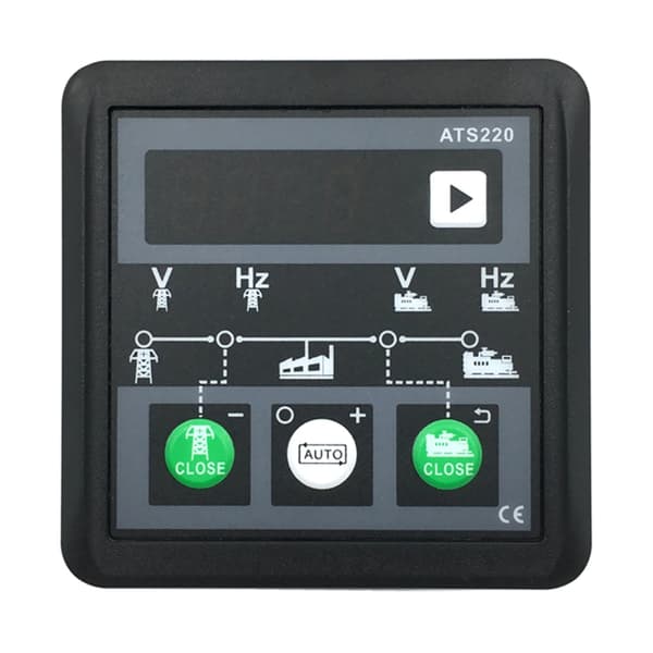 Genset ATS-kontroller ATS220 Elektrisk generatorpanel Auto Manuell LED