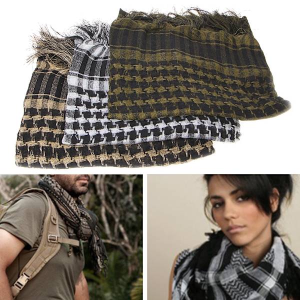 Military Keffiyeh Arab Scarf Jakt Cykelsjal för Head Wrap Army Camo Mud Color