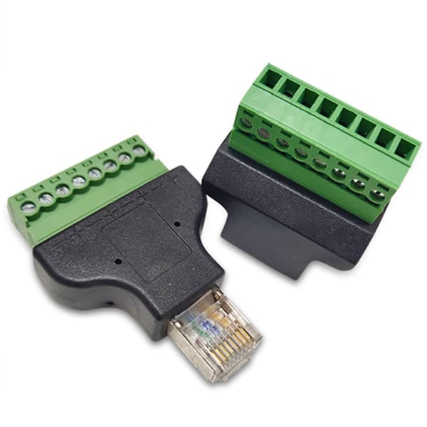 Kompakt RJ45 til 8PIN Terminal Adapter Korrosionsfri Problemfri Dataoverførsel
