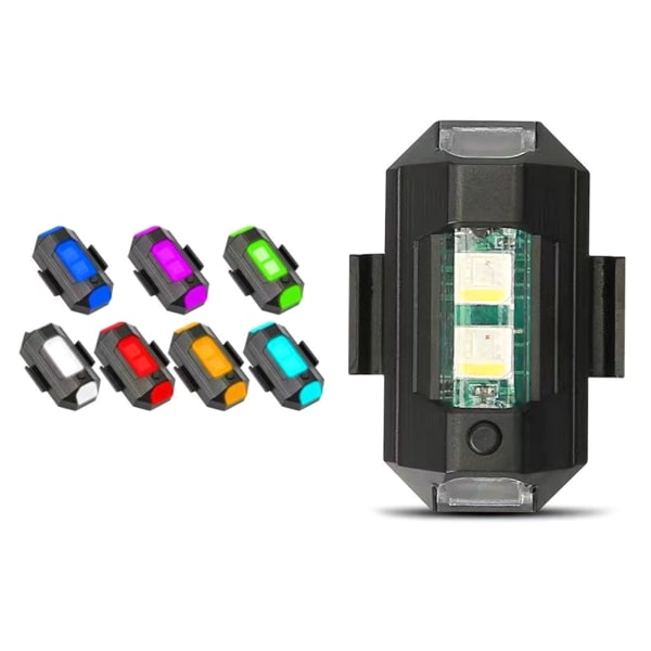 Universal LED Anti-kollisionsvarningsljus Minisignallampa Drone med stroboskopljus Blinkers Blinkers Bil Motorcykel Velcro Magnet Manual Switch