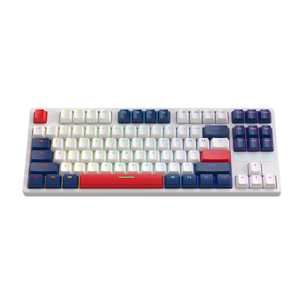 K87 RGB Hot-swap TypeC Kabelanslutet Mekaniskt Gamingtangentbord 87 Tangenter Röd Gul Switch Anpassat Mekaniskt Tangentbord
