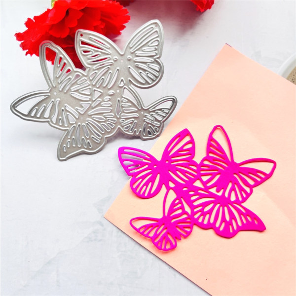 Butterfly Metal Cut Dies Scrapbooking Stencil Die Cuts Kort Prägling DIY Fotoalbum Mall Form Hantverk