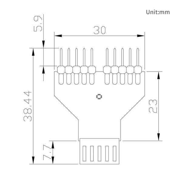 Skærmet USB2.0 Header Splitter Dobbelt Interface Design Til PC Builds