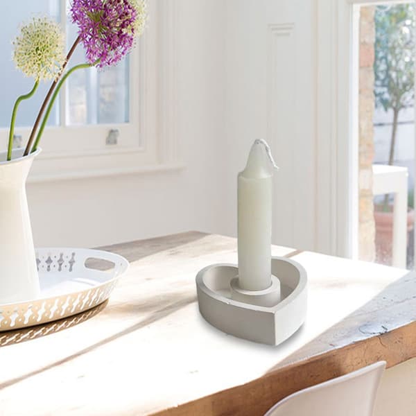 3D Kjærlighetshjerte Aromaterapi Lysestake Silikonform DIY Lysestake Håndverk L