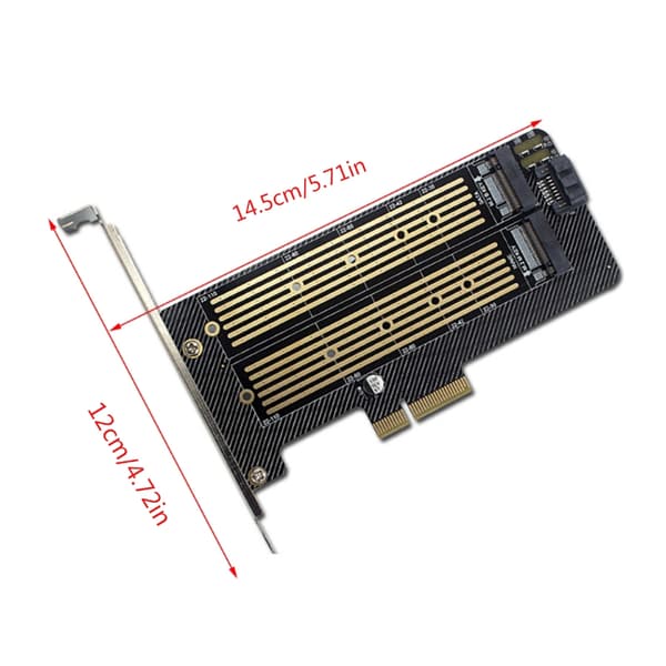 SSDer til PCIE Adapterkort M.2 NVME Harddisk Adapter Dobbelt SSD Kort