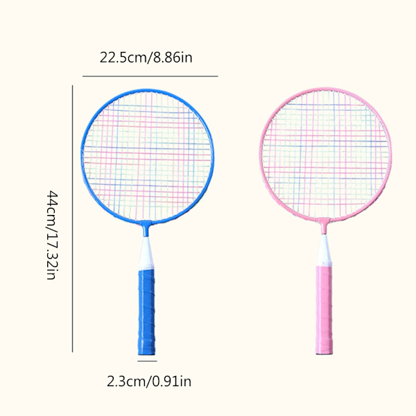 Badmintonracket Utomhusracket Sportleksak för barn med fjäderbollar, gräsmatta Set för barn Vuxna Blue