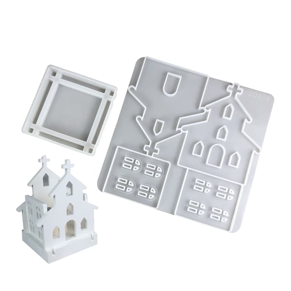 2-pack Silikonform Set Handgjorda Ornamentformar Högtidsfirande Form