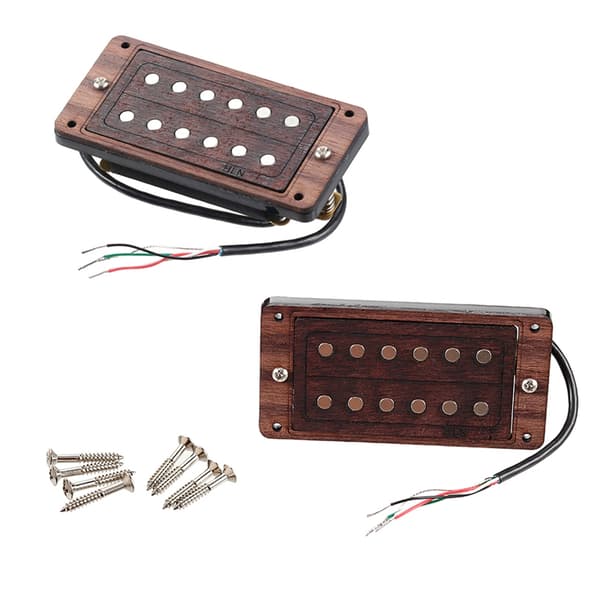 Keramisk magnetisk pickupsystem i palisander monteringsramme for gitarforbedring