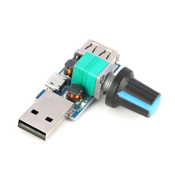 USB fläkthastighetskontroll Justera vindvolymen med steglös regulatorhastighetsregulator Steglös regulatormodul 5W 4-12V