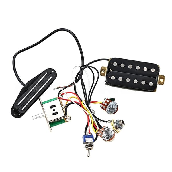 Förmonterad gitarrkabelsats med dubbel Hot Rail Humbucker-pickup set