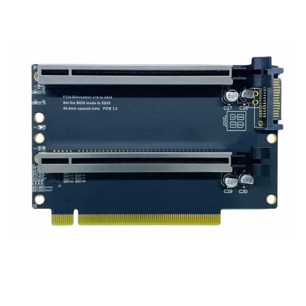 PCIE X16 Delar PCIE X8X8, SATA Strömversion 40.4mm Utrymmesplats