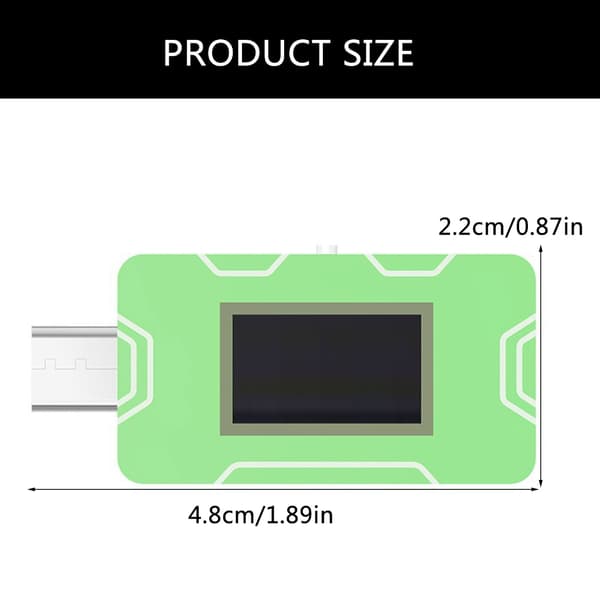 T02 USB C Strømmåler LCD Spænding Strøm Display USB C Tester Multimeter