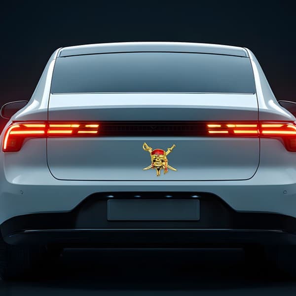 Auto Emblem til Biler Lastbiler Universal Klæbemærkat Nem Installation Gold