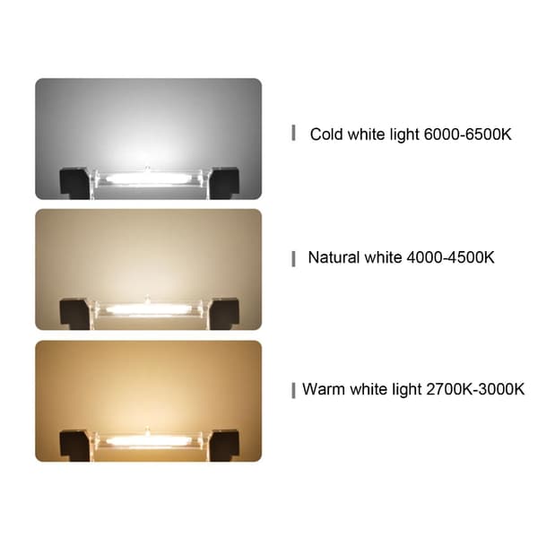 2 stk. dimbar LED-flomlys R7S-flomlys for lys Cold White 78mm 10W