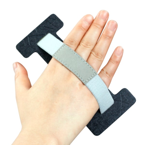 Handremshållare med en hand Bästa presenten till din Kindle E-läsare Pad under 9-tums stretch skyddsläderbälte Silver gray