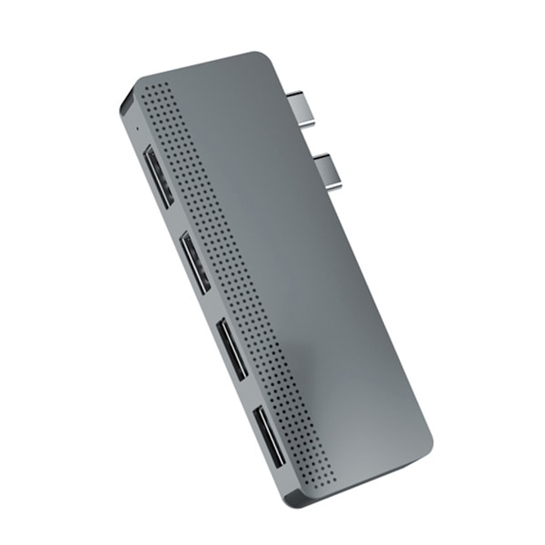 Rocketek Dubbel Typ C Hub Multi USB 2.0 3.0 Dockningsstation MH482 för MacBooks Air/MacBooks Pro Adapter USB HUB 5Gbps
