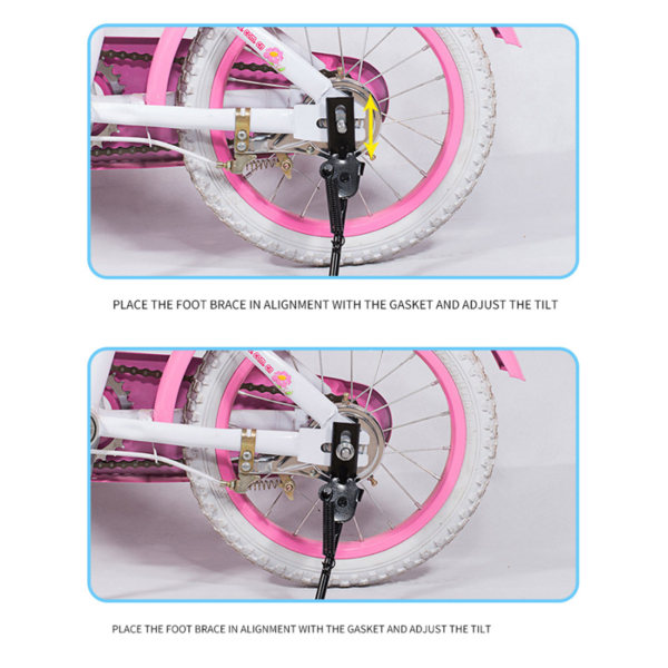 Sidostöd för barn för barn Cykelparkeringsställ Stödfotsstöd 12/14/16/18/20 tum Tillval For 12 inch tires
