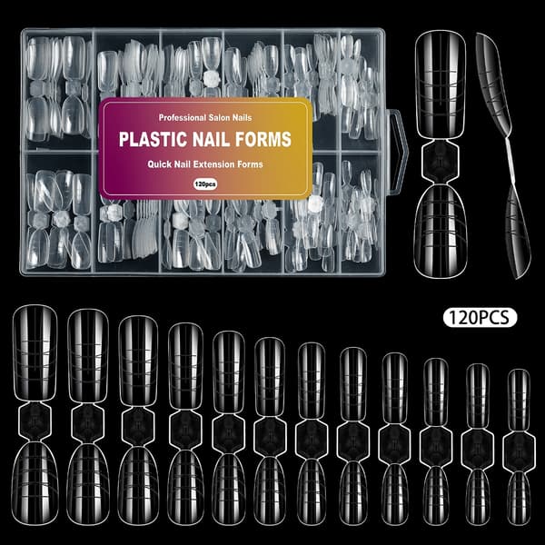 Bulk ABS Unguis Art Set 120 Count Kombinerad Plan Säker Vidhäftning För Modeentusiaster