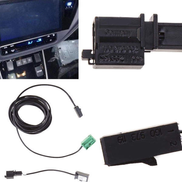 Bil Bluetooth -telefon Mikrofonkabel MIC Handsfree-enhet kompatibel för Volkswagen VW RNS315 RNS510 MFD3 Radio