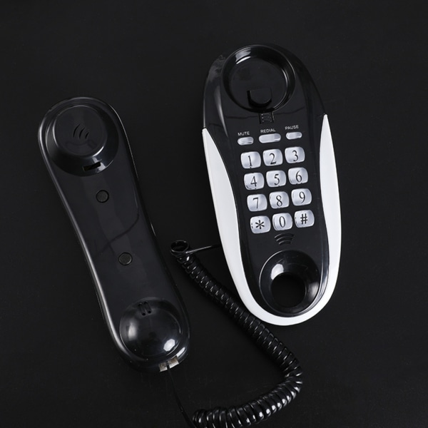 Sladdtelefoner Fast telefon hemtelefon Fasta telefoner Väggmonterbar fast telefon för kontorshotell hem badrum White