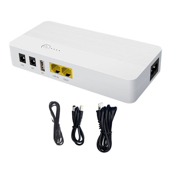 Power 8000Mah 29,6wh 48V 5V 9V 12V 5,5x2,5mm POE UPS Power för WiFi Router Högtalarkamera Mobiltelefon EU