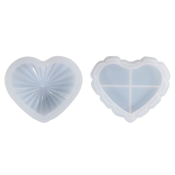 Hjärtformad DIY Kristall Epoxi Förvaringsbox Formar Case Molds Silikonformar Förvaringsbox Form Form