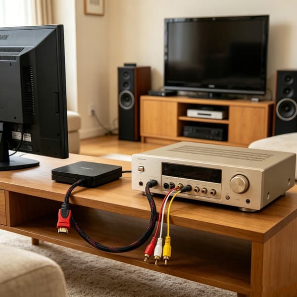 HDTV til 3RCA-adapterkabel 1,5M rød hvid gule stik til DVD-afspiller