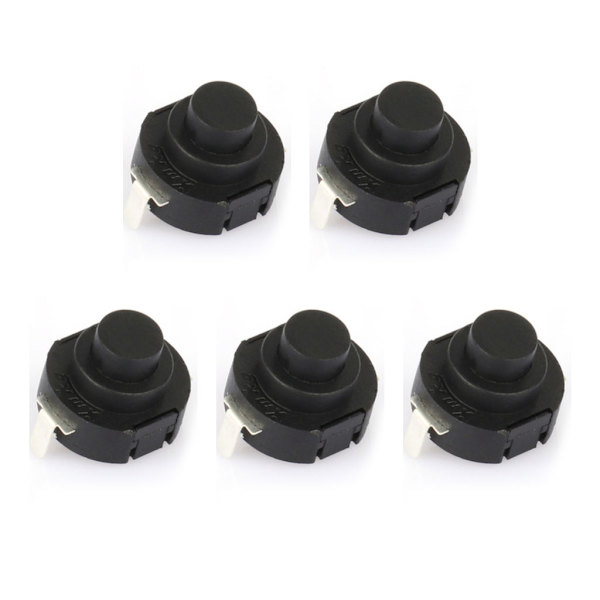 5st Multi typer Slitstark Ficklampa Switch Tryckknapp Lampa Knapp Switch Mini Miljöskyddsbrytare Switch Spärr 8