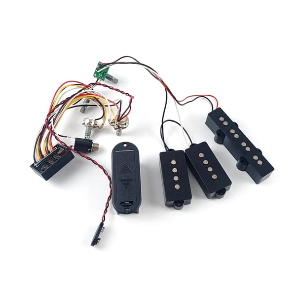 Elektrisk gitarforsterkerkrets med 3-bånds equalizer EQ forforsterkerkrets