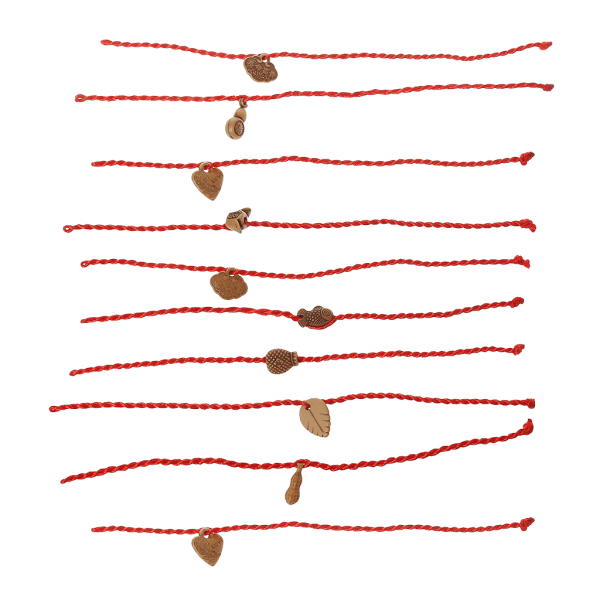 10 st/ set Handgjorda röda snöre flätade armband Lucky Knitting Armband Kabbalah Armband Smycken Present för kvinnor och män