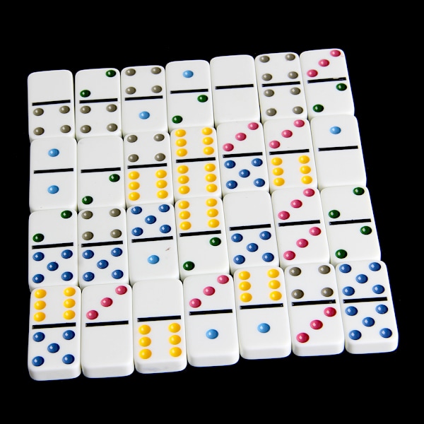 Domino Box Toy Game Set 28 Double 6 Travel Dominoes För Barn Barn