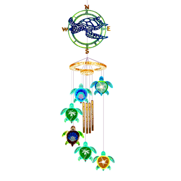 1 set för Turtle Wind Chime Hänge Drop Lim Form Diy för Turtle Wind Chime Vardagsrum Vägghänge Dekoration Silikon