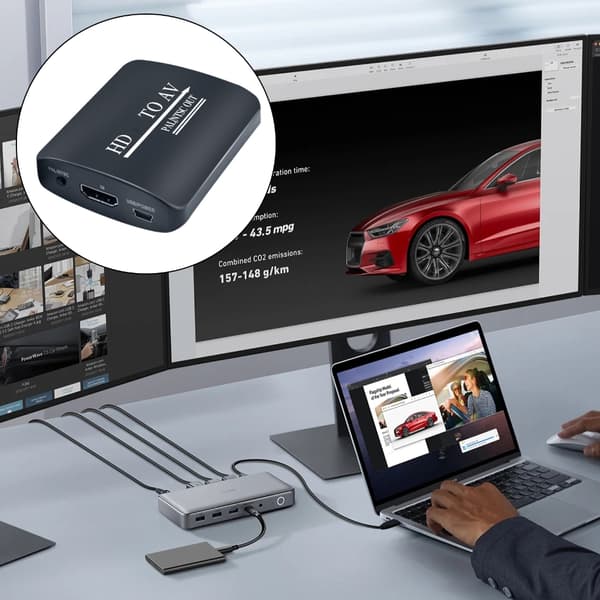 Høj Klar HDMIs Input Til AV Output Adapter Konverter Til Alle Køn