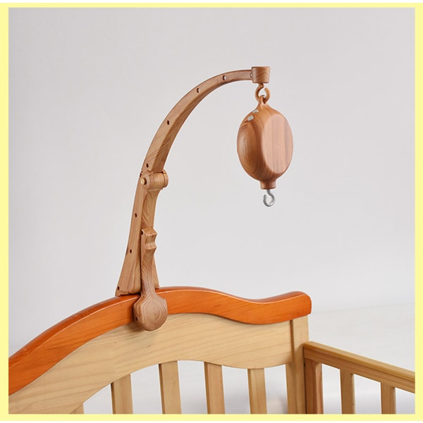 Baby Mobil hängande säng Bell Hållare Print Träkorn Plast Speldosa Hållare Dekorativt armfäste