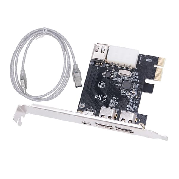 4 Port PCIE 1X til 1394 Video Capture Card med Firewire Adapter Desktop