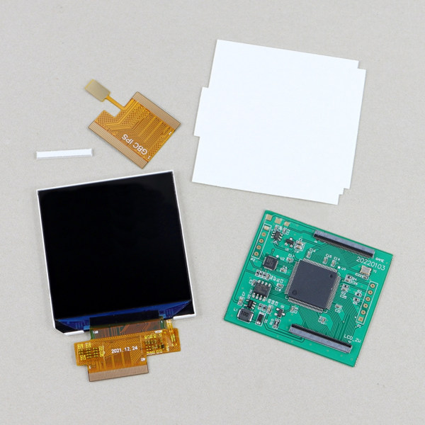 2,45-tums IPS LCD-skärmbyte för Gameboy Color V5.0-konsolskärmsmonteringsvideospelsystem