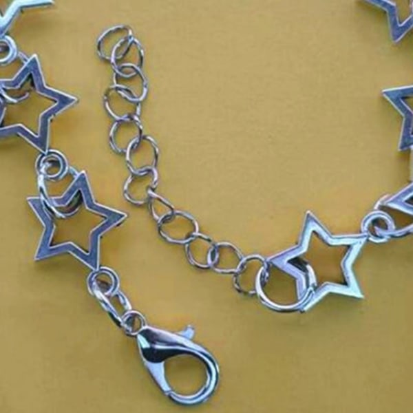 Vintage glänsande stjärna Pentagram legeringsmaterial armband för kvinnor söta estetiska berlockarmband Harajuku modesmycken