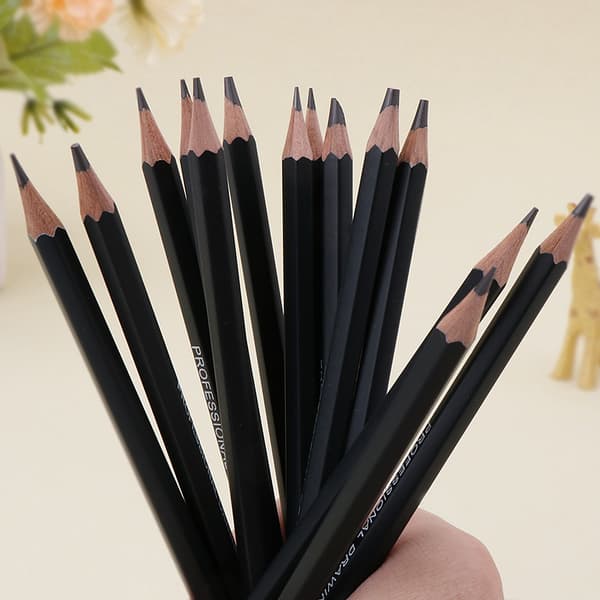 14 st Sketch Art Ritstift 12B 10B 8B 7B 6B 5B 4B 3B 2B 1B HB 2H 4H 6H