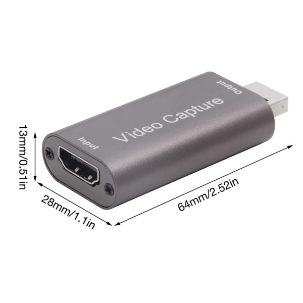 Audio-Video Capture Card HDMI-kompatibelt till USB 1080p USB3.0 Video Recorder Game Capture Card för spelstreaming live