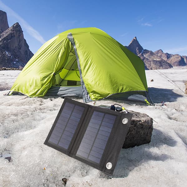 Sammenleggbar 10W Solcellelader USB-utgangsenheter Solcellepanel for mobiltelefon