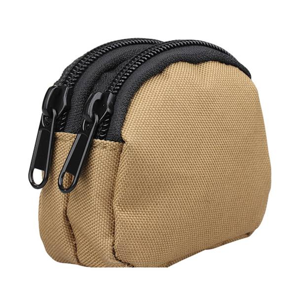 Nylon Taktiskt midjeväskor Dubbla fickor Miniplånböcker Penningnycklar Handväska Utomhus Liten bruksbältespåse Slittålig ArmyGreen