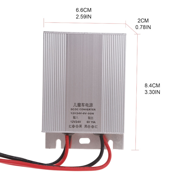 Power DC 12V/24V till DC 6V 10A,6V 15A,6V 20A 60W 90W 120W Vattentät Spänningskonverteringstransformator 15A