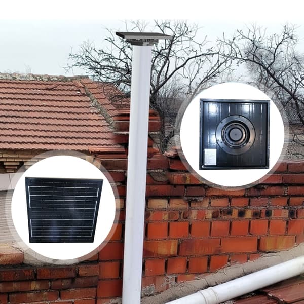 Solpanel Udstødningsventilator Uden Batteri Ventilationsventilator Til Skure Hønsehuse Brug