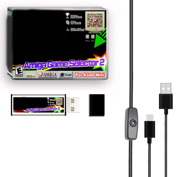 Compact Game Launchers Game Selector Plastic Game Starter Upplev 80-talets nostalgi för A500 Mini Durable Power cord